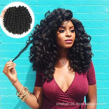 Wholesale 8 Inch Jamaican Bounce Jumpy Wand Curl Crochet Braid Hair Twist Braids African In Synthetic Braiding Hair Extensions